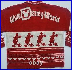 Walt Disney World XXL Mickey Mouse Holiday Spirit Jersey Knit Cardigan Sweater