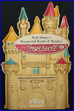 Walt Disney's Wonderful World of Watches Store Display Rare Ingersoll 1960's