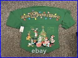 Walt Disney's World Mickey and Friends Christmas Spirit Jersey, Size S, Green