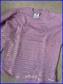 Walt disney world 50th Pink Sequin spirit jersey Small