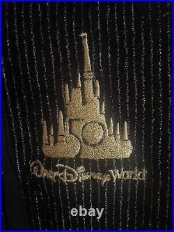 Walt disney world 50th anniversary spirit jersey black & gold soft corduroy M