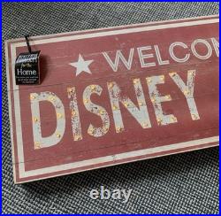 Welcome To Disney World Wooden Light Up Sign 25cm x 70cm x 5cm