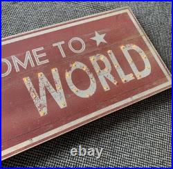 Welcome To Disney World Wooden Light Up Sign 25cm x 70cm x 5cm