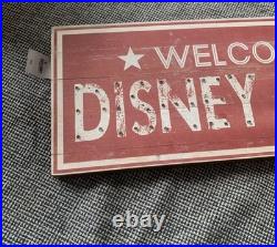 Welcome To Disney World Wooden Light Up Sign 25cm x 70cm x 5cm