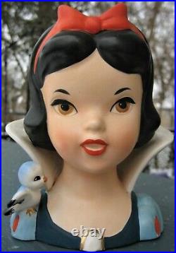Wonderful World Of Disney Lovely Snow White Head Vase V. Hard To Find Head Vase