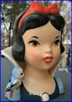 Wonderful World Of Disney Lovely Snow White Head Vase V. Hard To Find Head Vase