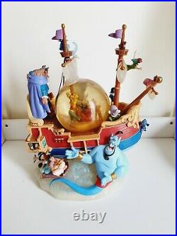 World of Disney Magical Gathering Ship A Whole New World Musical Snow Globe rare